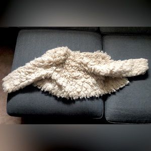 Garage 100% polyester cropped faux fur jacket Womens medium